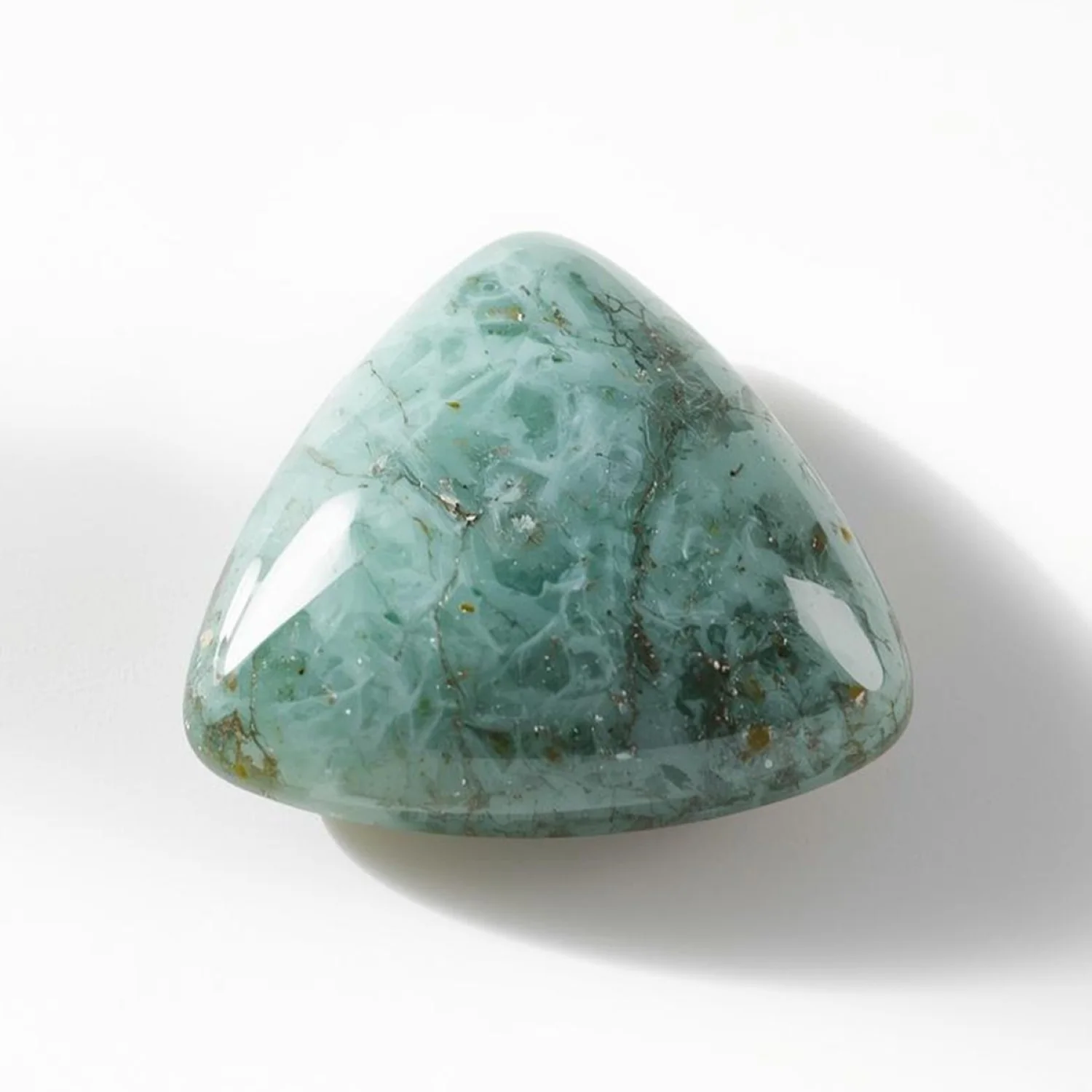 Amazonite 1PC Large 10x10 MM Triangle Cabochon Green Shine semi Precious Precious Gemstone - Image 2
