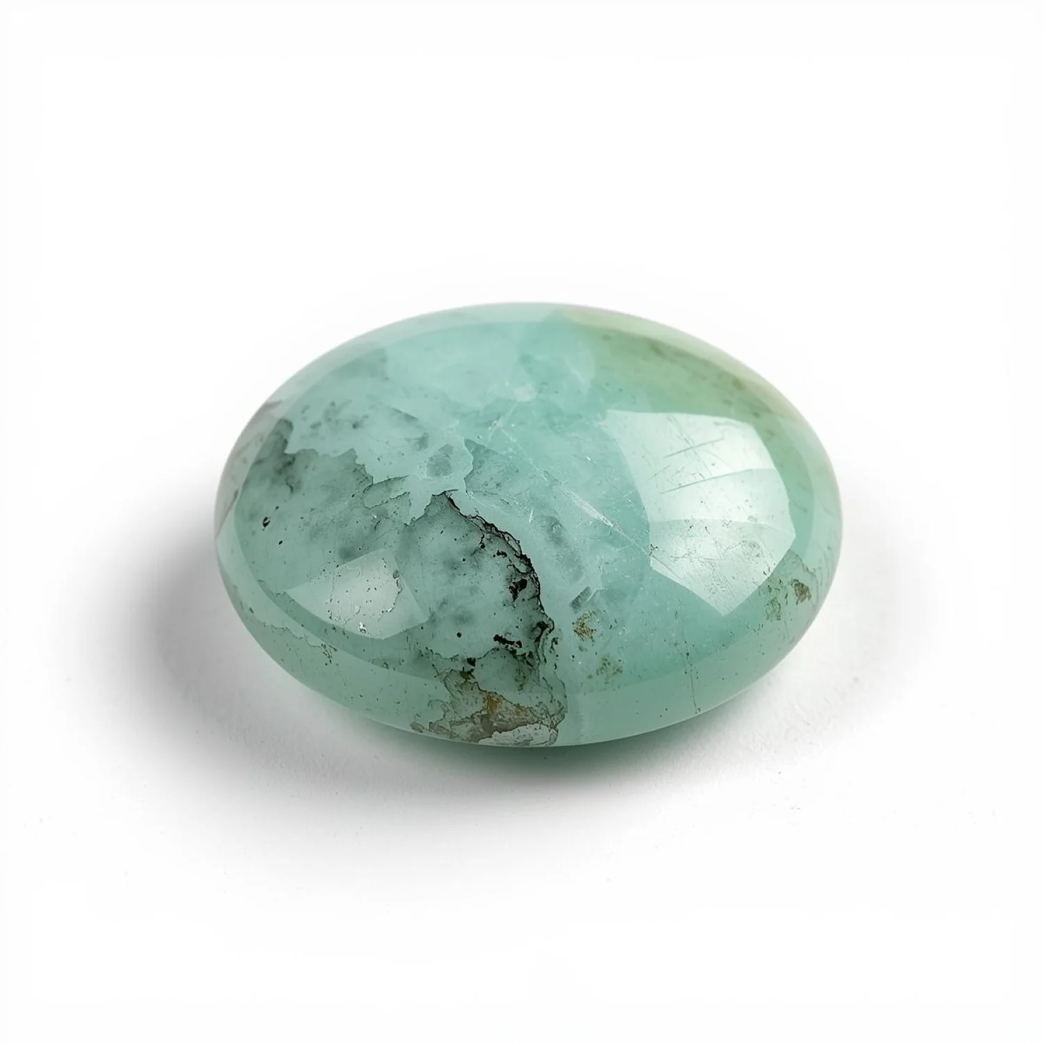 Amazonite 1PC Medium 9x9 MM Round Cabochon Green Lustrous semi Precious Gems