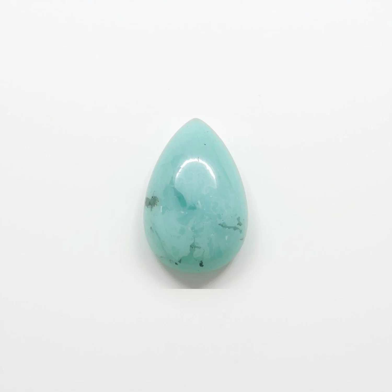 Amazonite 1PC Small 6x8 MM Pear Cabochon Green Fine semi Precious Semi Precious Gemstone - Image 2
