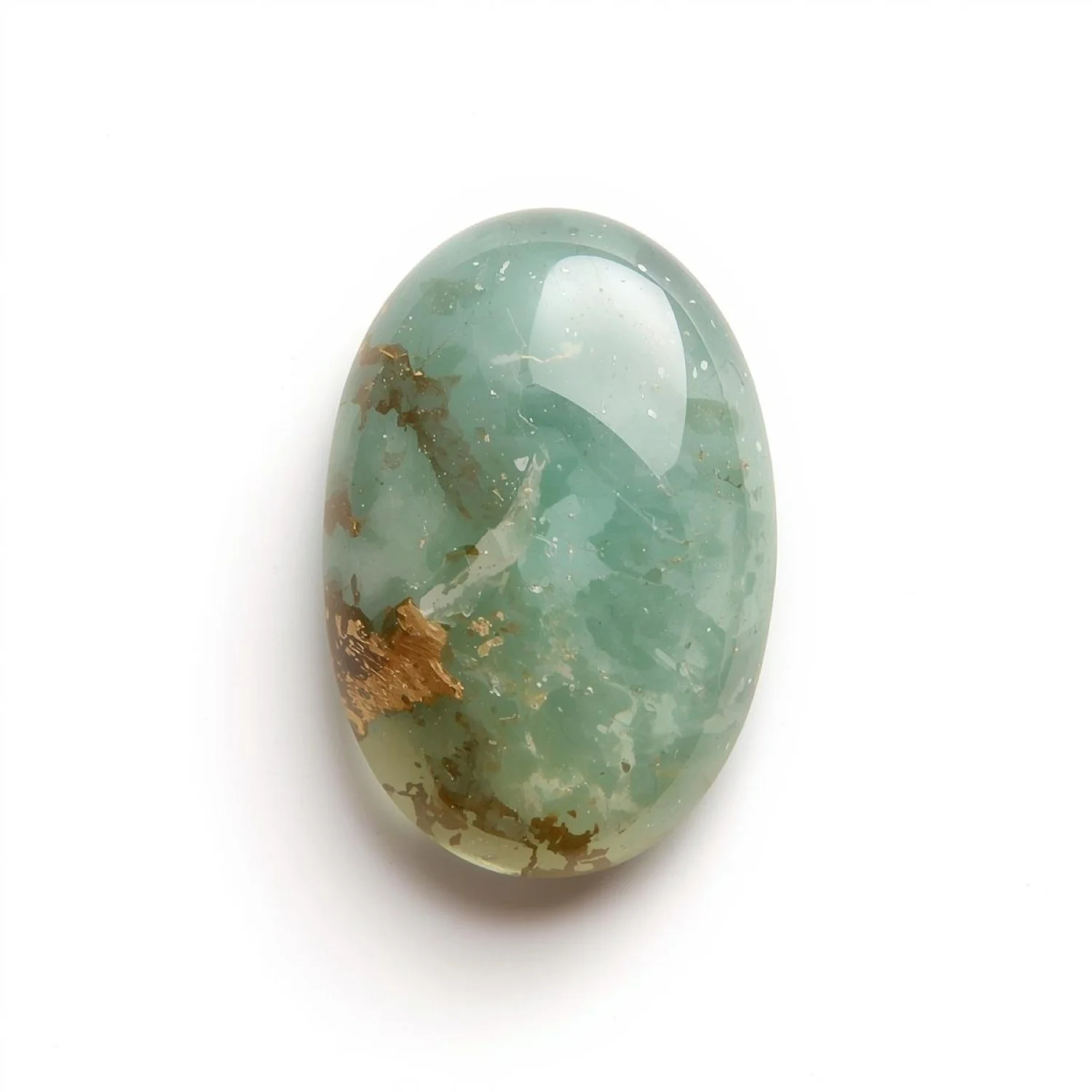 Amazonite 1PC Small 6x9 MM Oval Cabochon Green Pure semi Precious Precious Gemstone