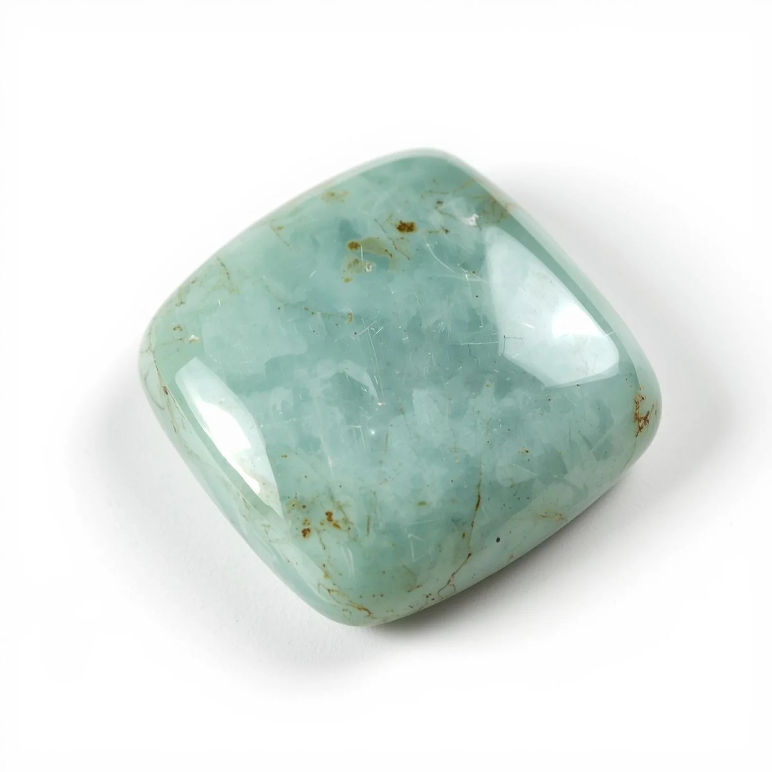 Amazonite 1PC Small 7x7 MM Cushion Cabochon Green Fine semi Precious Semi Precious Gemstone - Image 2