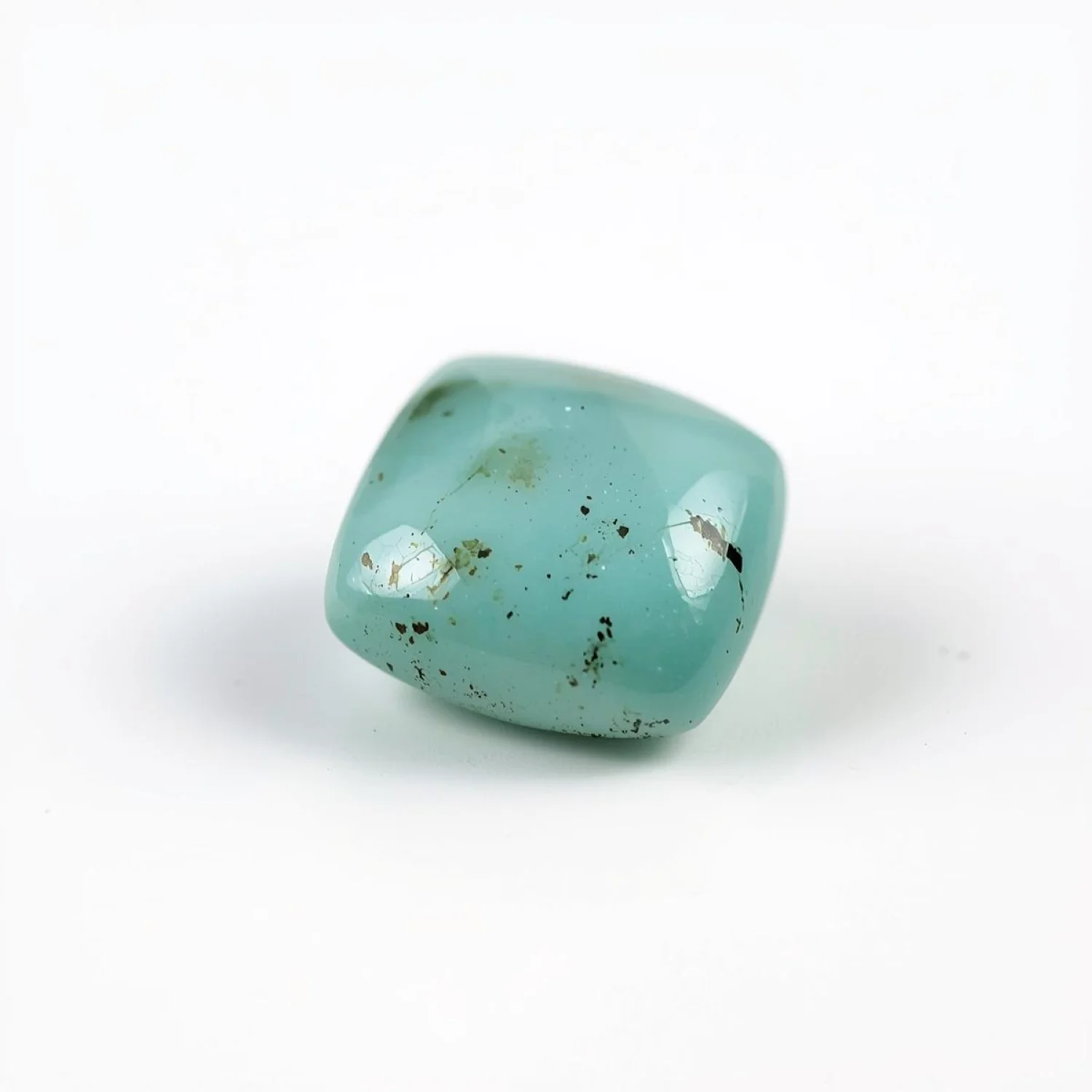 Amazonite 1PC Tiny 6x6 MM Cushion Cabochon Green Shine semi Precious Loose Gemstones - Image 2