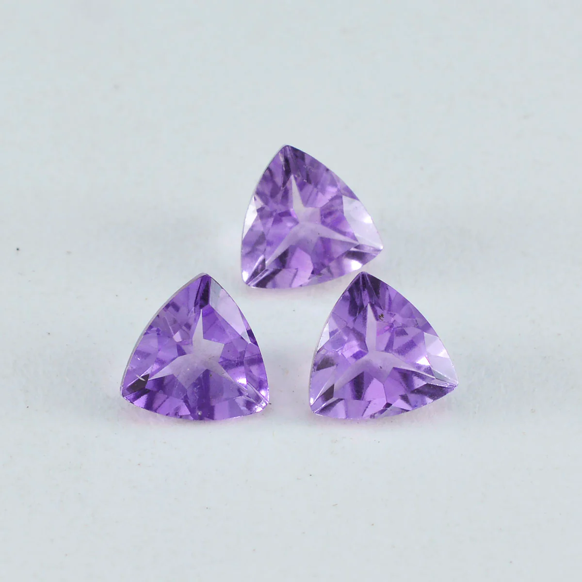 Amethyst 10PC Tiny 3x3 MM Triangle Faceted Purple Fiery Semi Precious Gems