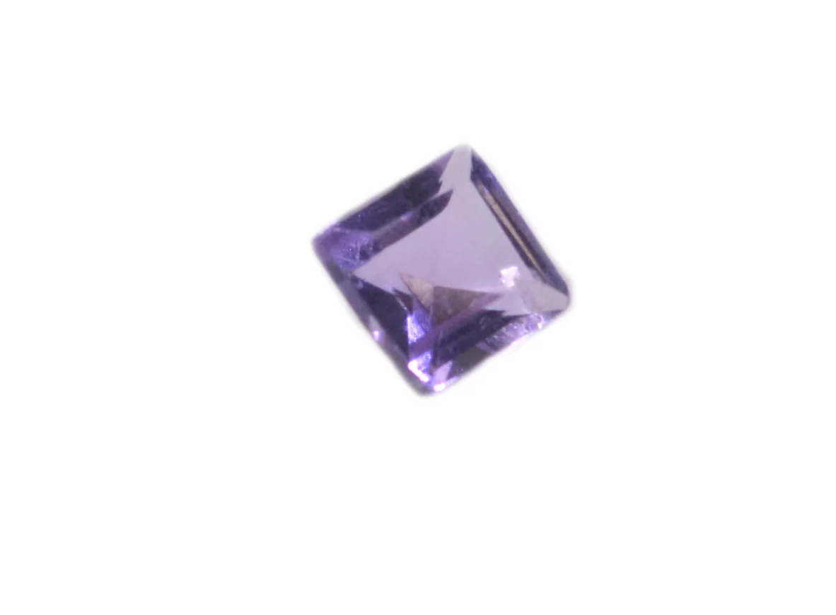 Amethyst 10PC Tiny 4x4 MM Square Faceted Purple Brilliant Semi Precious Loose Gems - Image 4
