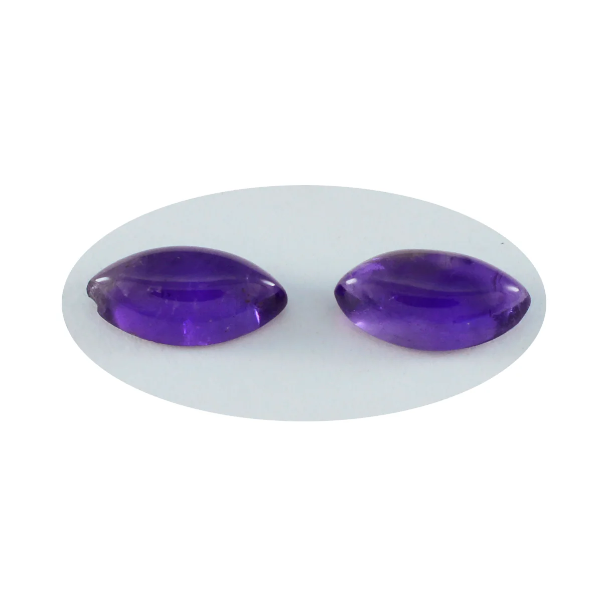Amethyst 10PC Tiny 4x8 MM Marquise Cabochon Purple Shine semi Precious Precious Gemstone - Image 2