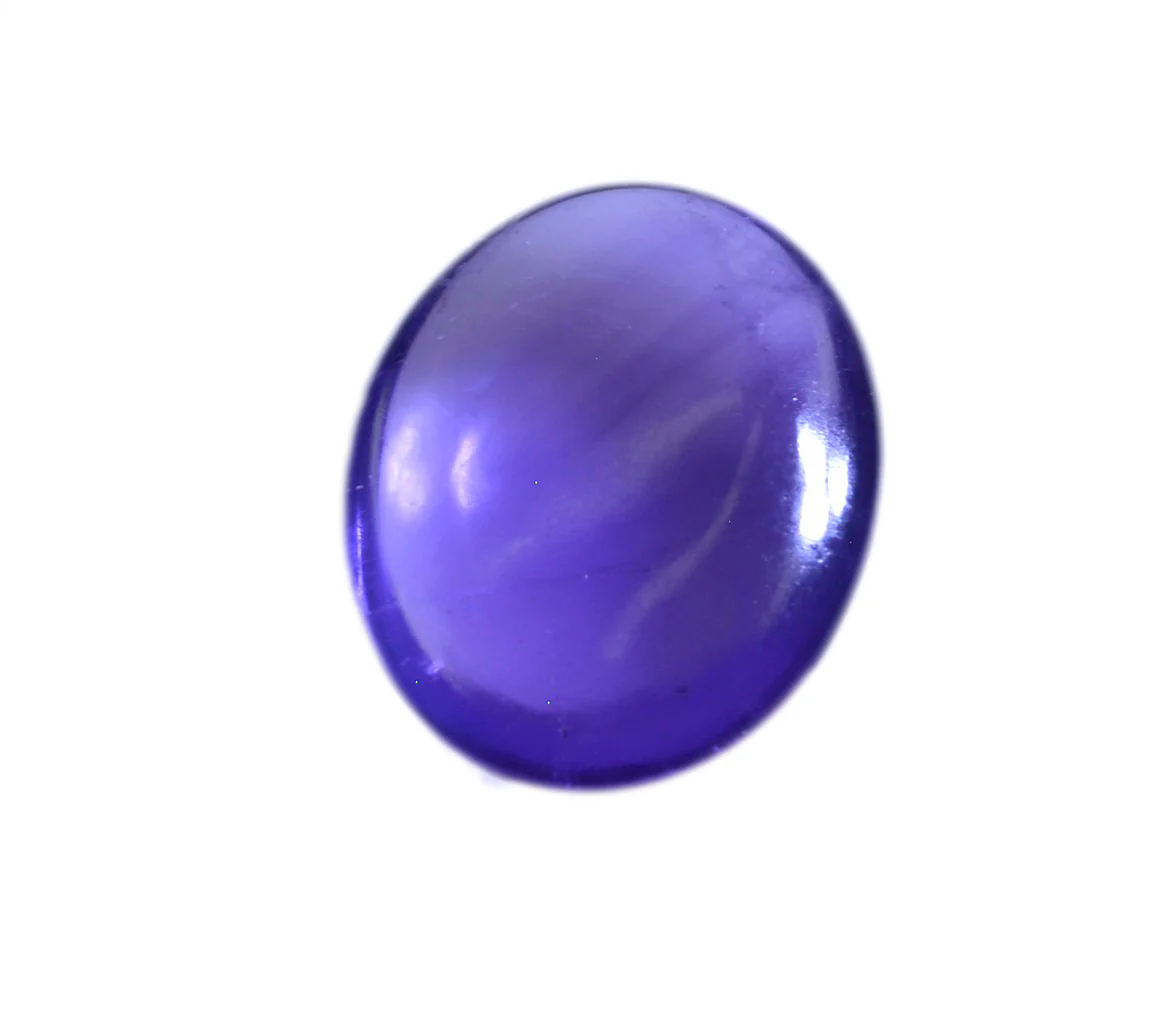 Amethyst 1PC Large 10x12 MM Oval Cabochon Purple Sparkling semi Precious Semi Precious Gemstone - Image 3