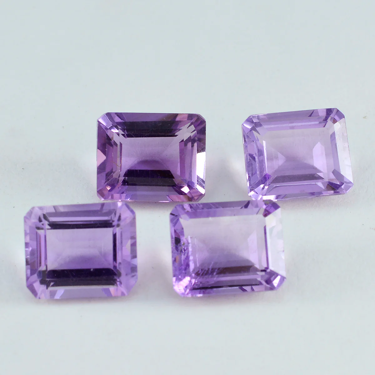 Amethyst 1PC Large 10x14 MM Emerald Faceted Purple Polished Semi Precious Loose Gemstones - Image 4