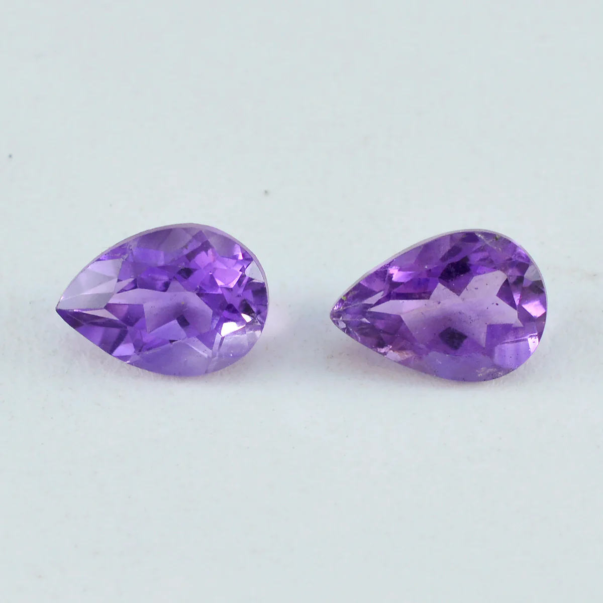 Amethyst 1PC Large 8x12 MM Pear Faceted Purple Luster Semi Precious Loose Gemstones - Image 3