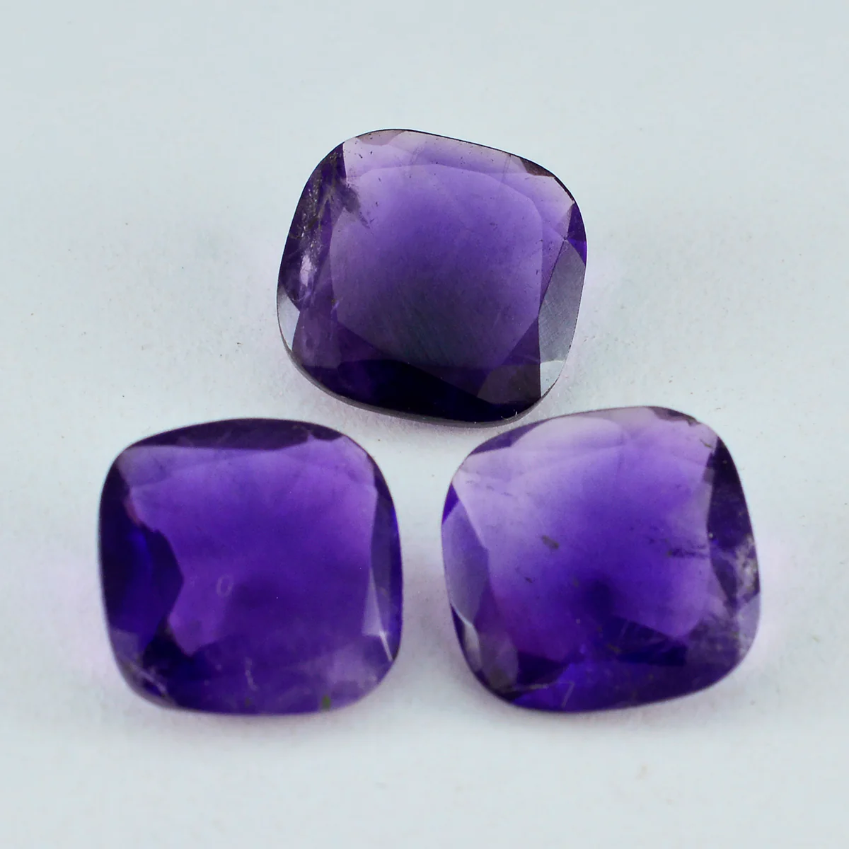 Amethyst 1PC Medium 9x9 MM Cushion Faceted Purple Lustrous Semi Precious Loose Gemstone - Image 3
