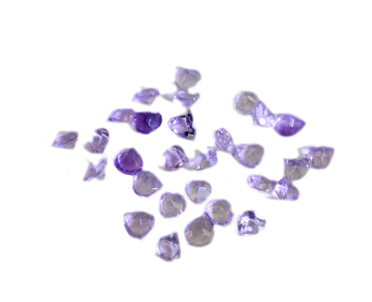 Amethyst 1PC Small 7x7 MM Heart Faceted Purple Splendid Semi Precious Gems - Image 3