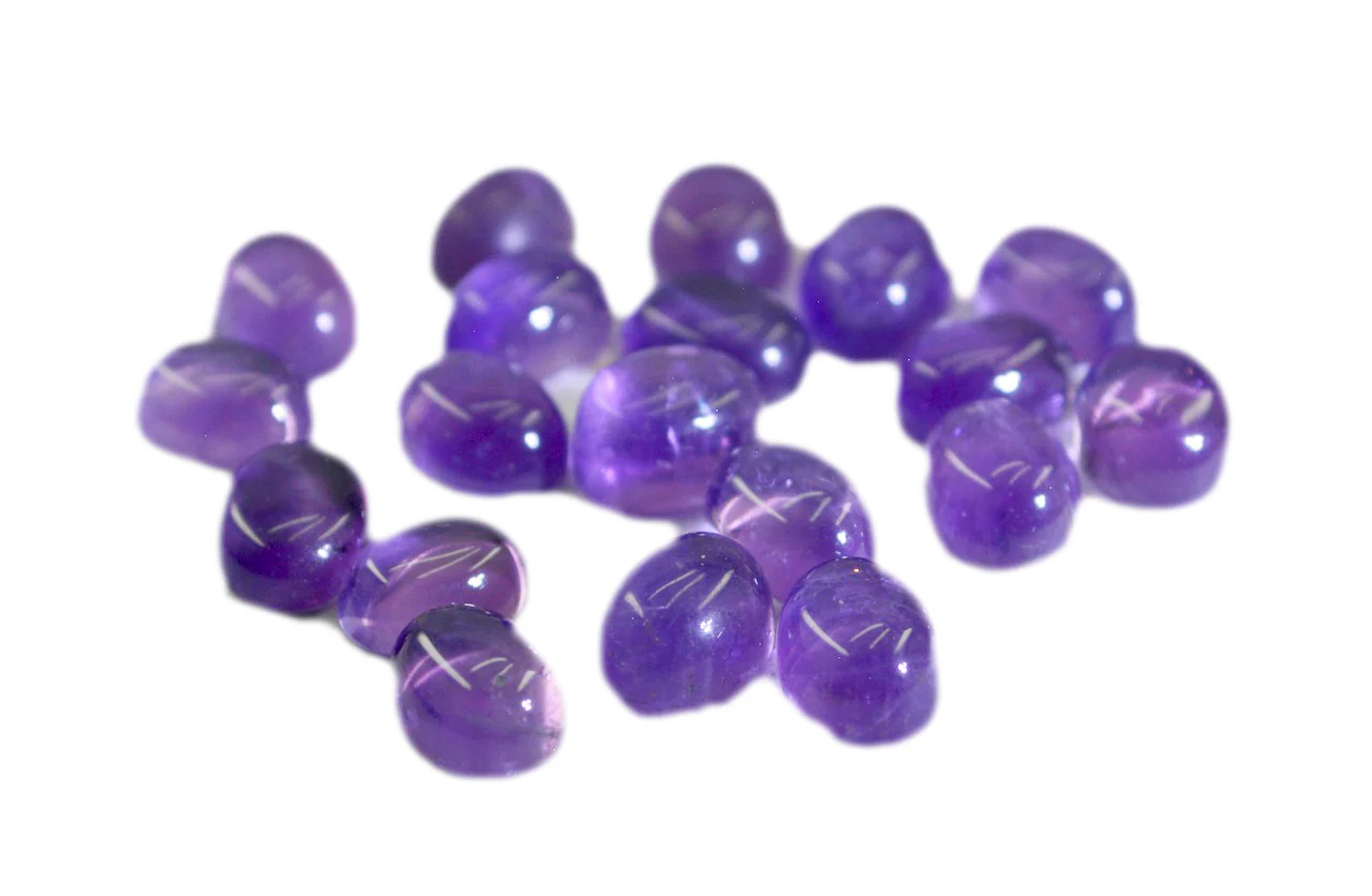 Amethyst 1PC Small 7x9 MM Oval Cabochon Purple Genuine semi Precious Precious Gemstone - Image 3