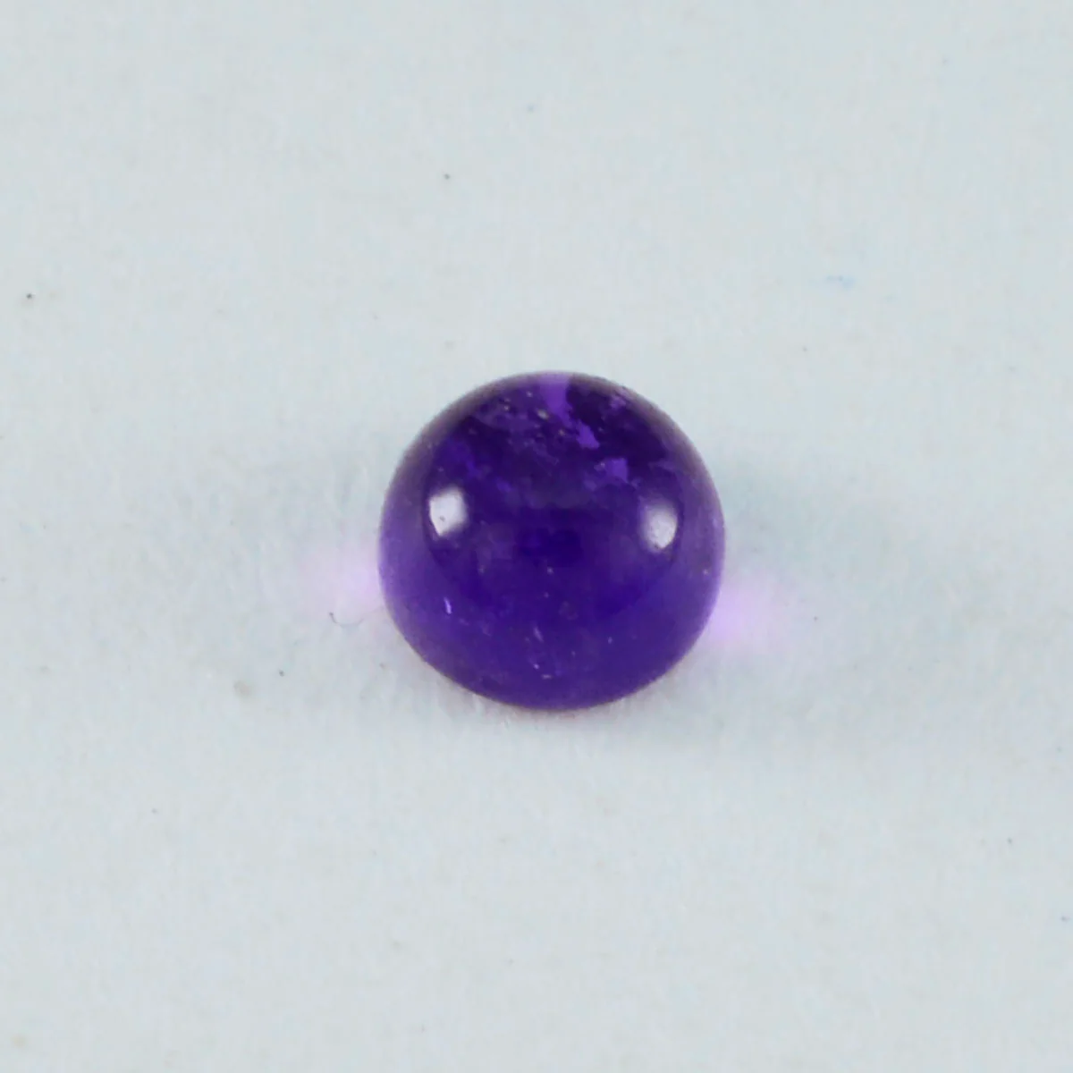 Amethyst 1PC Small 8x8 MM Round Cabochon Purple Fiery semi Precious Loose Gemstone - Image 4