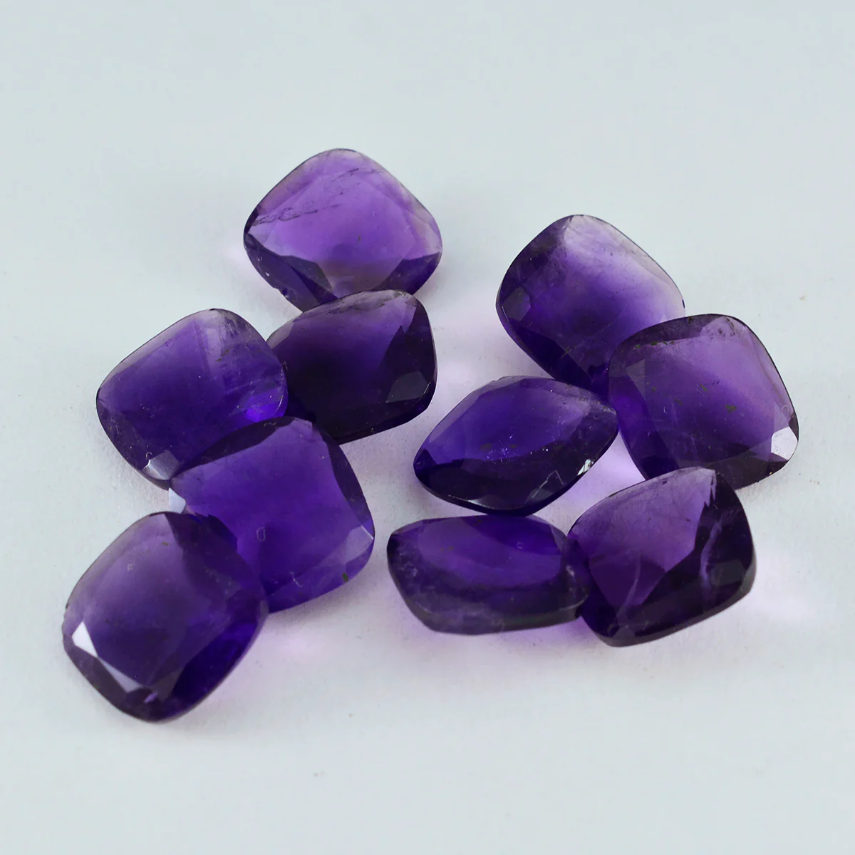Amethyst 1PC Tiny 6x6 MM Cushion Faceted Purple Polished Semi Precious Loose Gemstones - Image 3