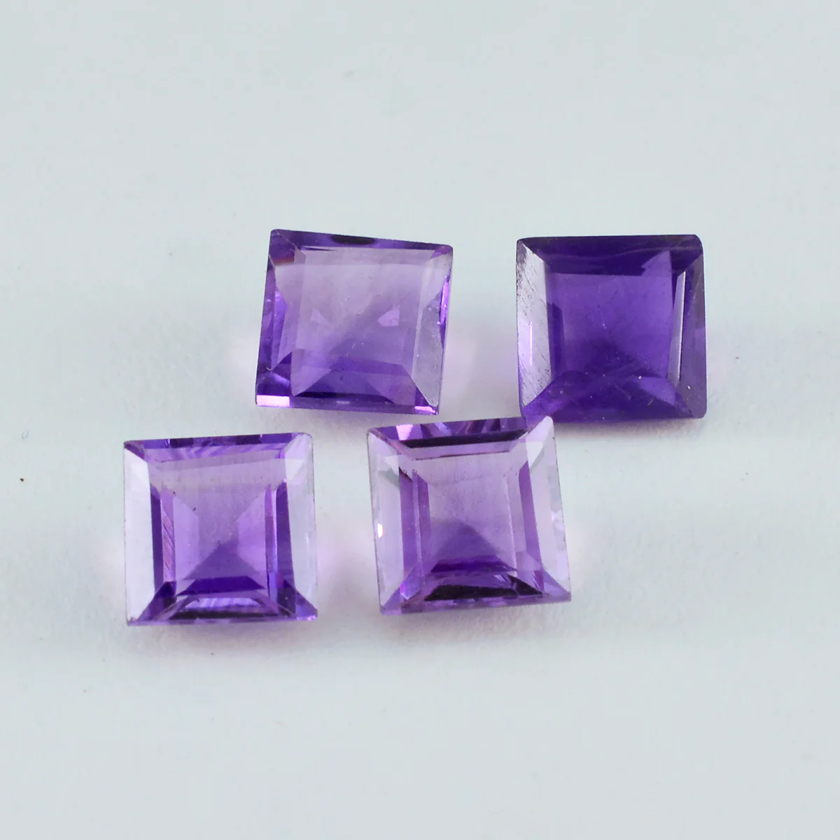 Amethyst 1PC Tiny 6x6 MM Square Faceted Purple Polished Semi Precious Loose Gemstones