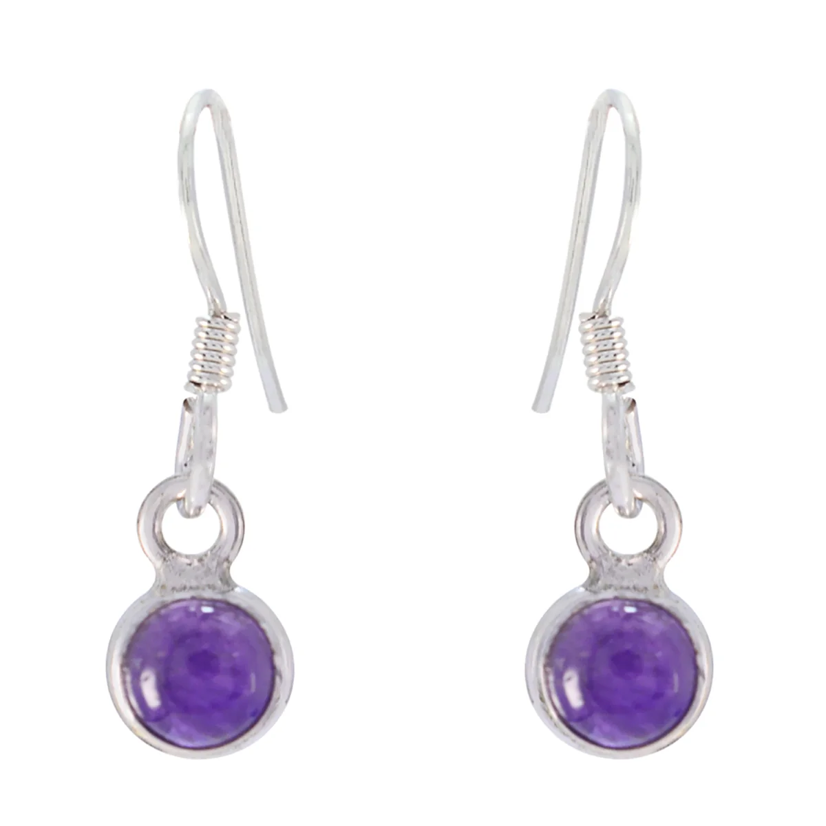 Amethyst American Hua multiple Dangle Purple Silver Earring