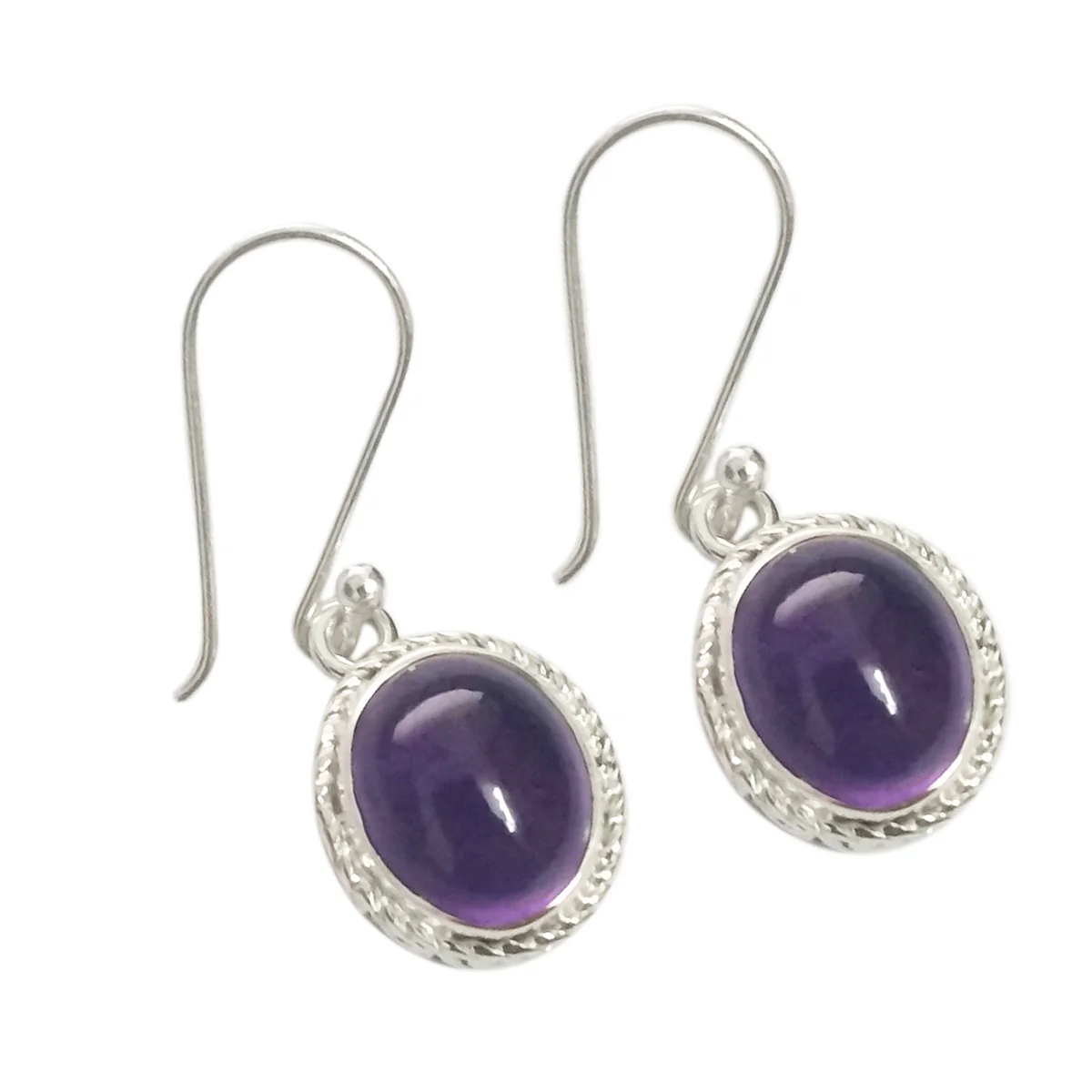 Amethyst American Xiu multiple Dangle Purple Silver Earring - Image 2