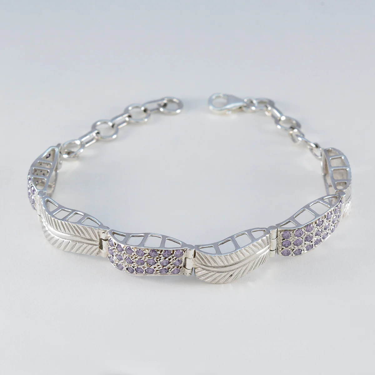 Amethyst Chanoeka Versatile Purple Silver Tennis Bracelet - Image 2