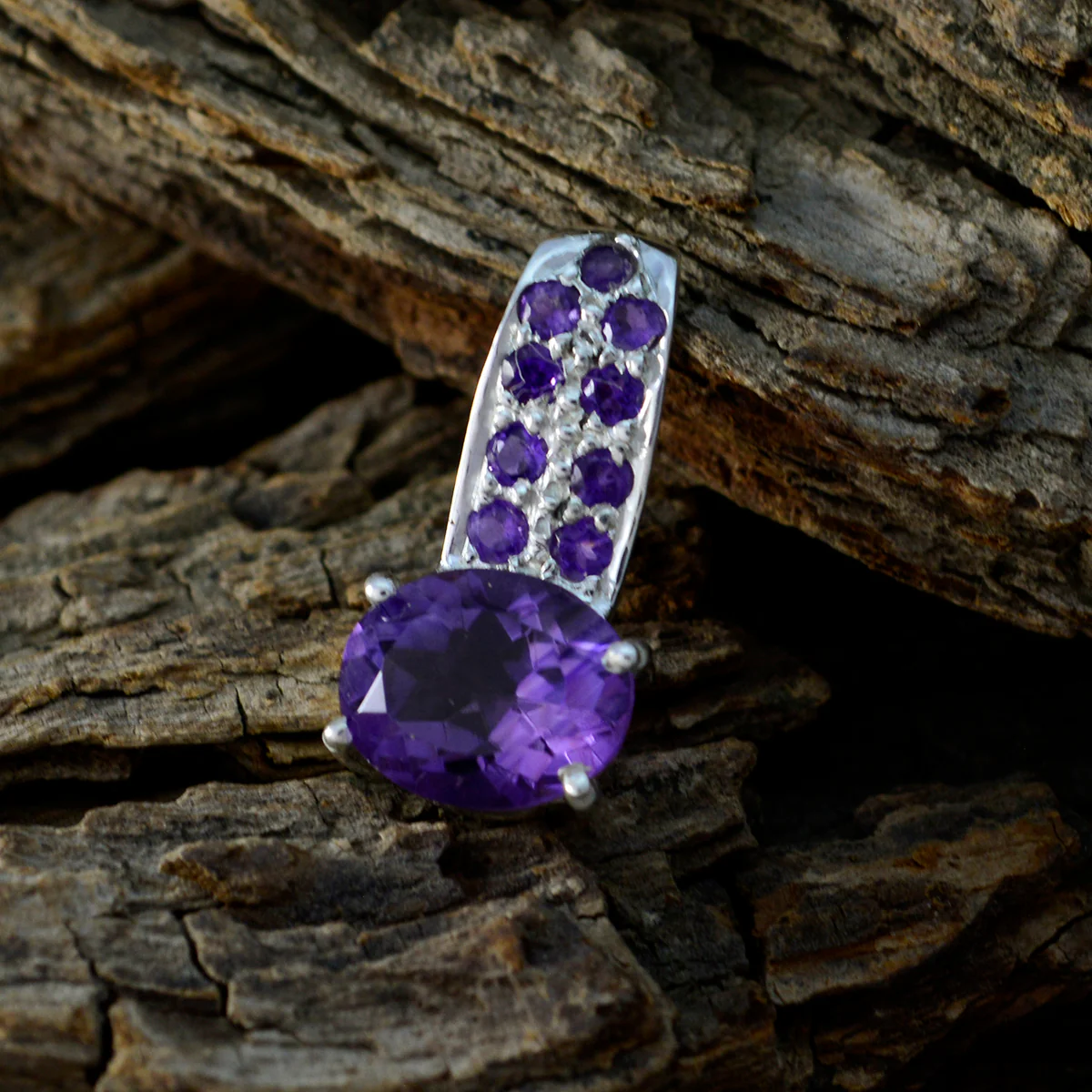 Amethyst Delicate African Silver multiple Tereza Modern Purple Pendant Jewelry - Image 3