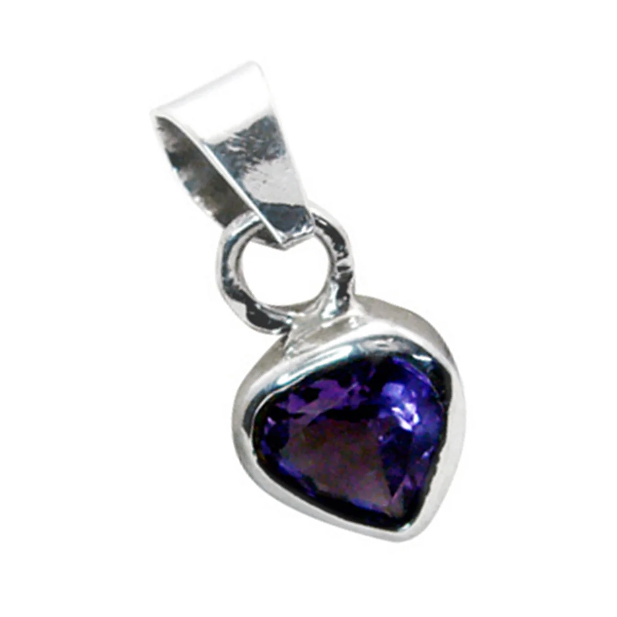 Amethyst Delicate Italian 925 Silver Solitaire Florencia Armor Purple Pendant Jewelry - Image 2