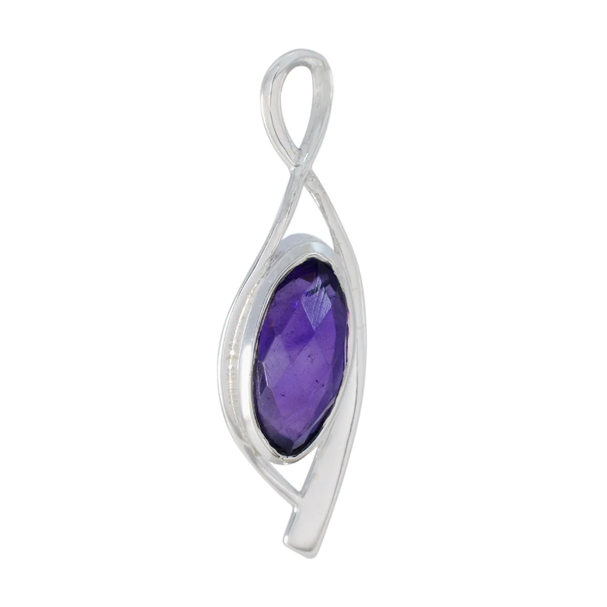 Amethyst Delicate Italian Sterling Silver Solitaire Julieta Heart Purple Pendant Jewellery