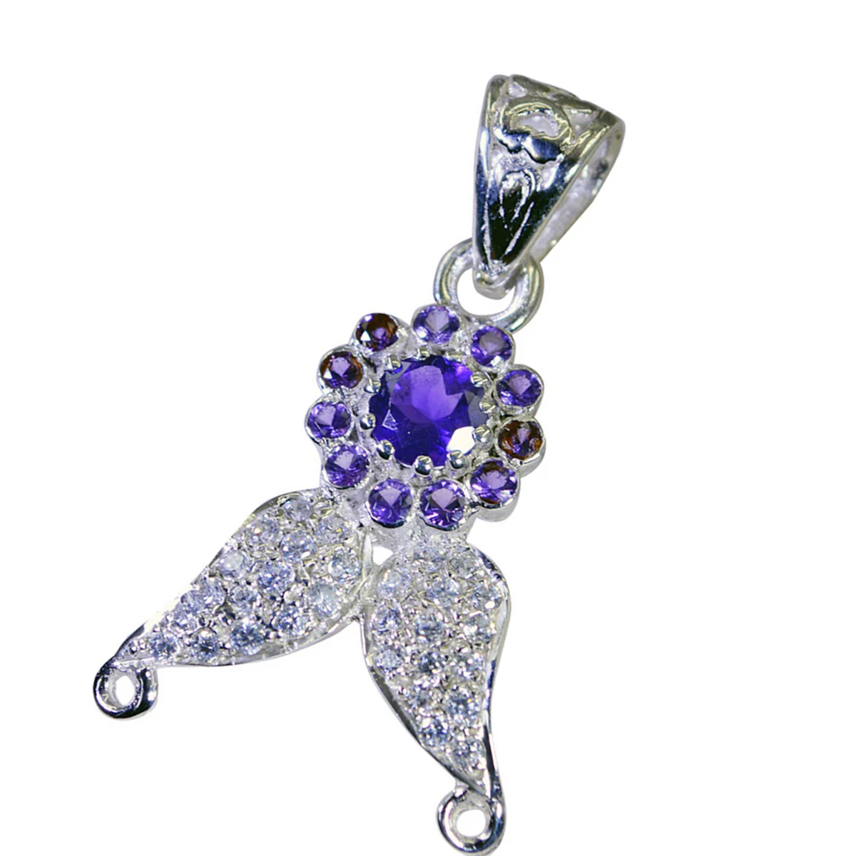 Amethyst Edgy Middle Eastern 925 Silver multiple Abigail Luxurious Purple Pendant Jewelry - Image 3