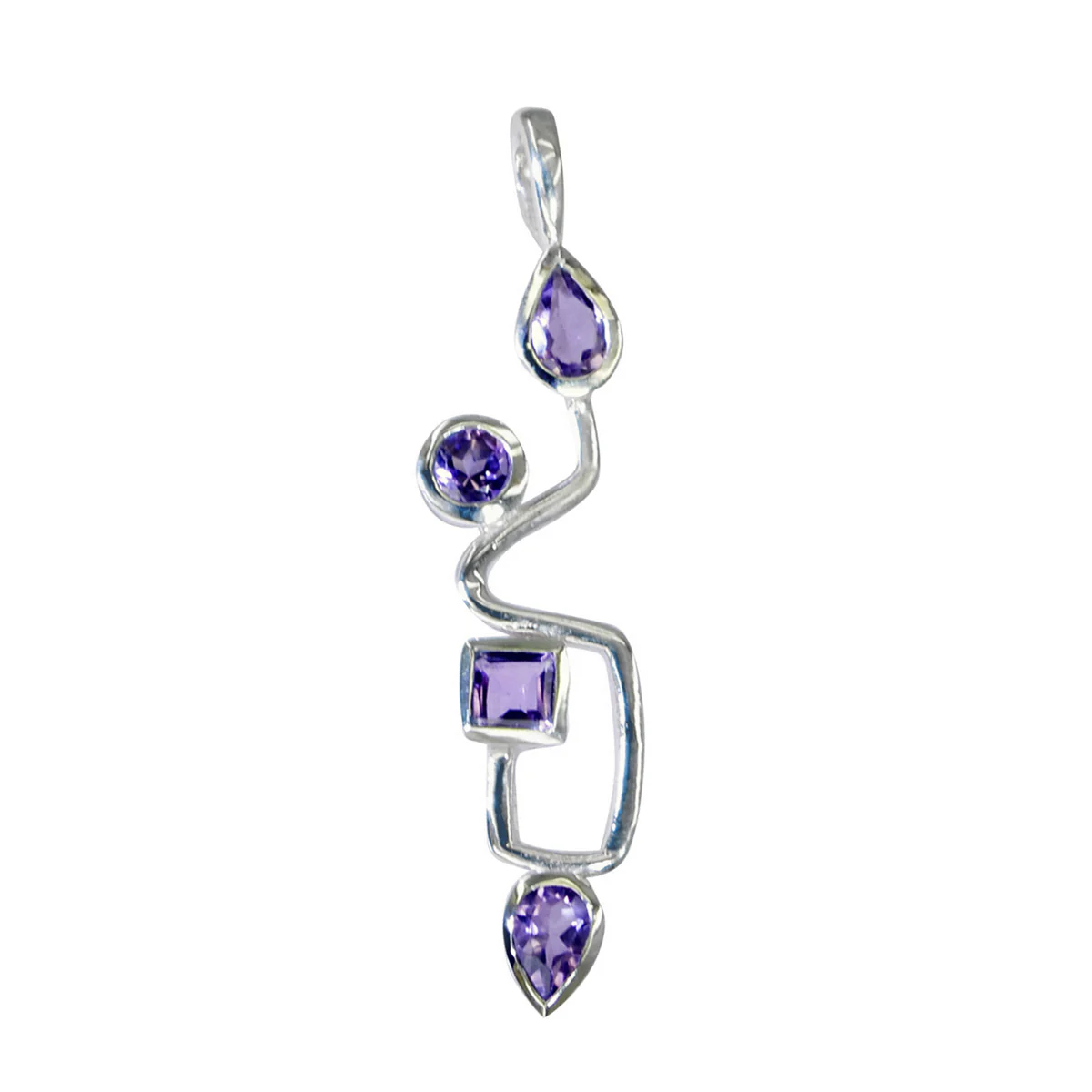 Amethyst Essential Egyptian 92.5 Silver quarter Elena Cocktail Purple Pendant Jewellery