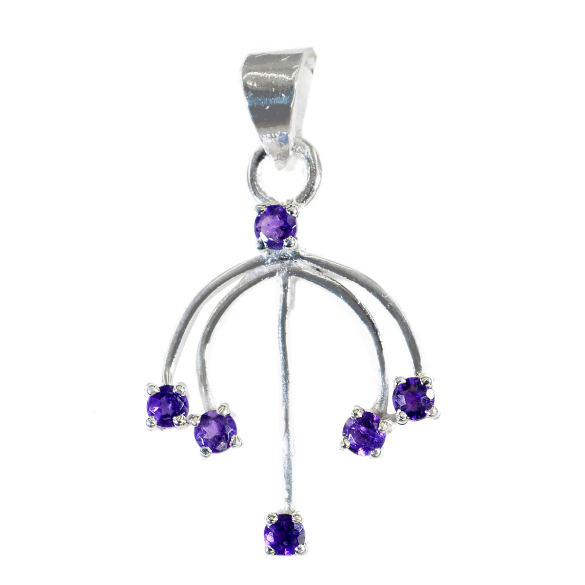 Amethyst Essential Egyptian 925 Silver multiple Maya Eternity Purple Pendant Jewelry