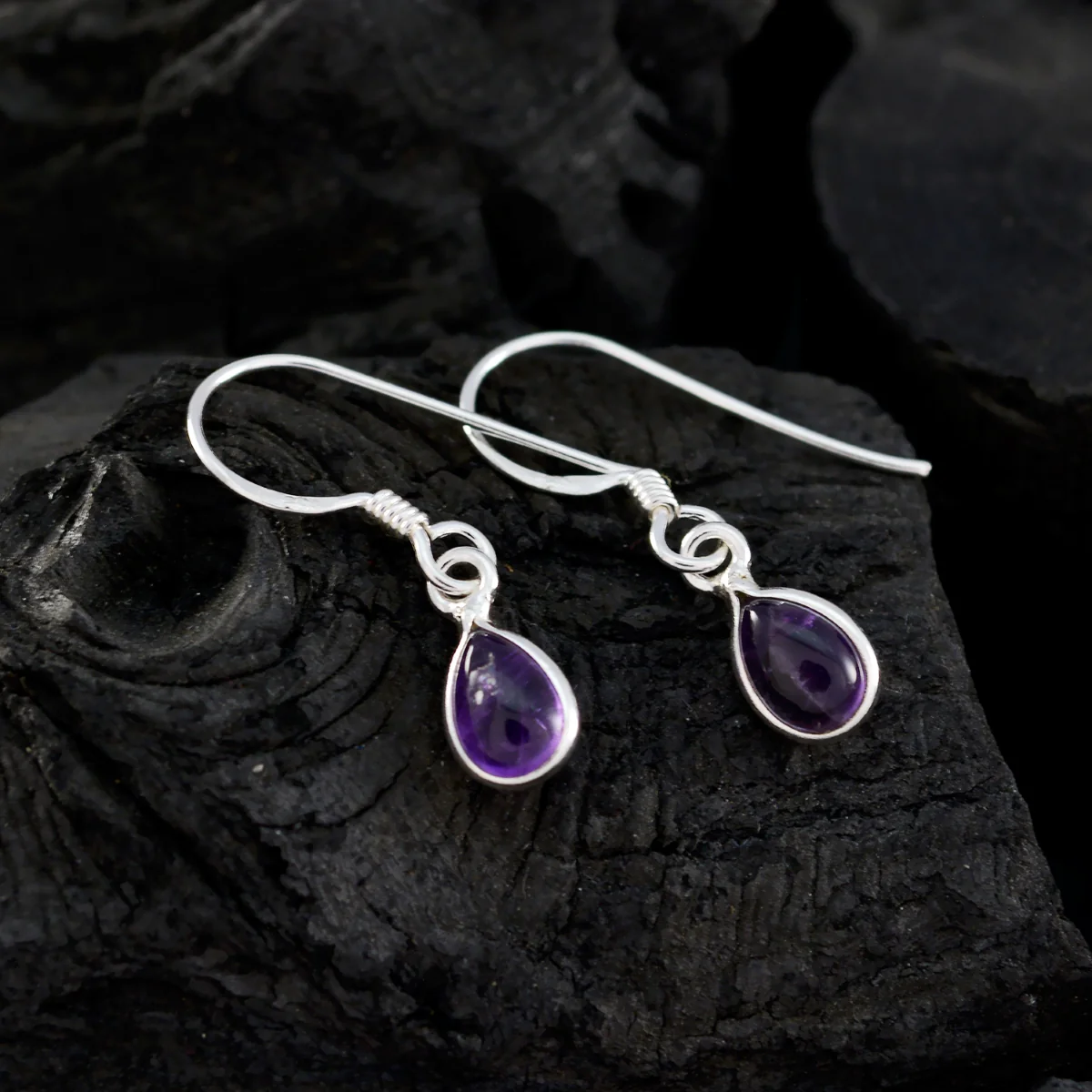 Amethyst German Eun-ji multiple Dangle Purple 925 Silver Earring - Image 4