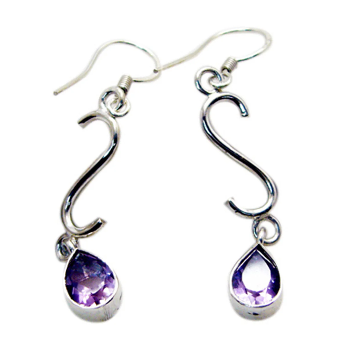 Amethyst German Isla multiple Dangle Purple Silver Earring - Image 2