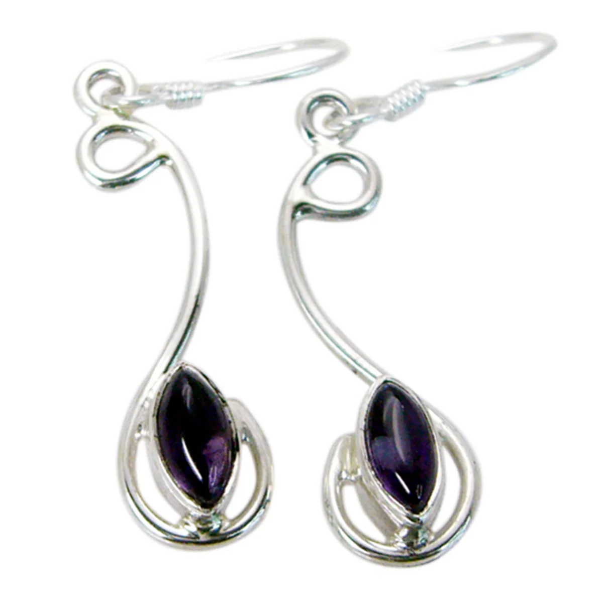 Amethyst Korean Lourdes multiple Dangle Purple 92.5 Silver Earring - Image 2