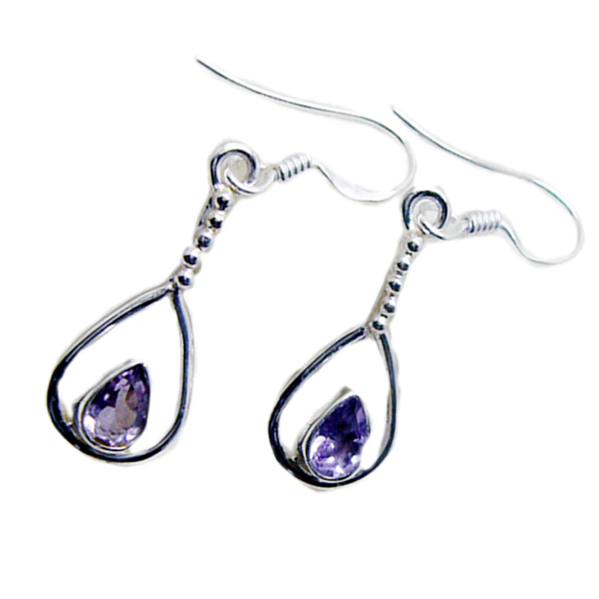 Amethyst Latin American Charlotte multiple Dangle Purple 92.5 Silver Earring - Image 2