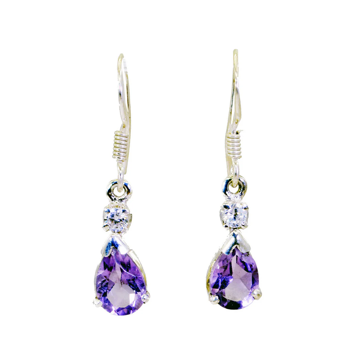 Amethyst Latin American Isabelle multiple Dangle Purple Sterling Silver Earring