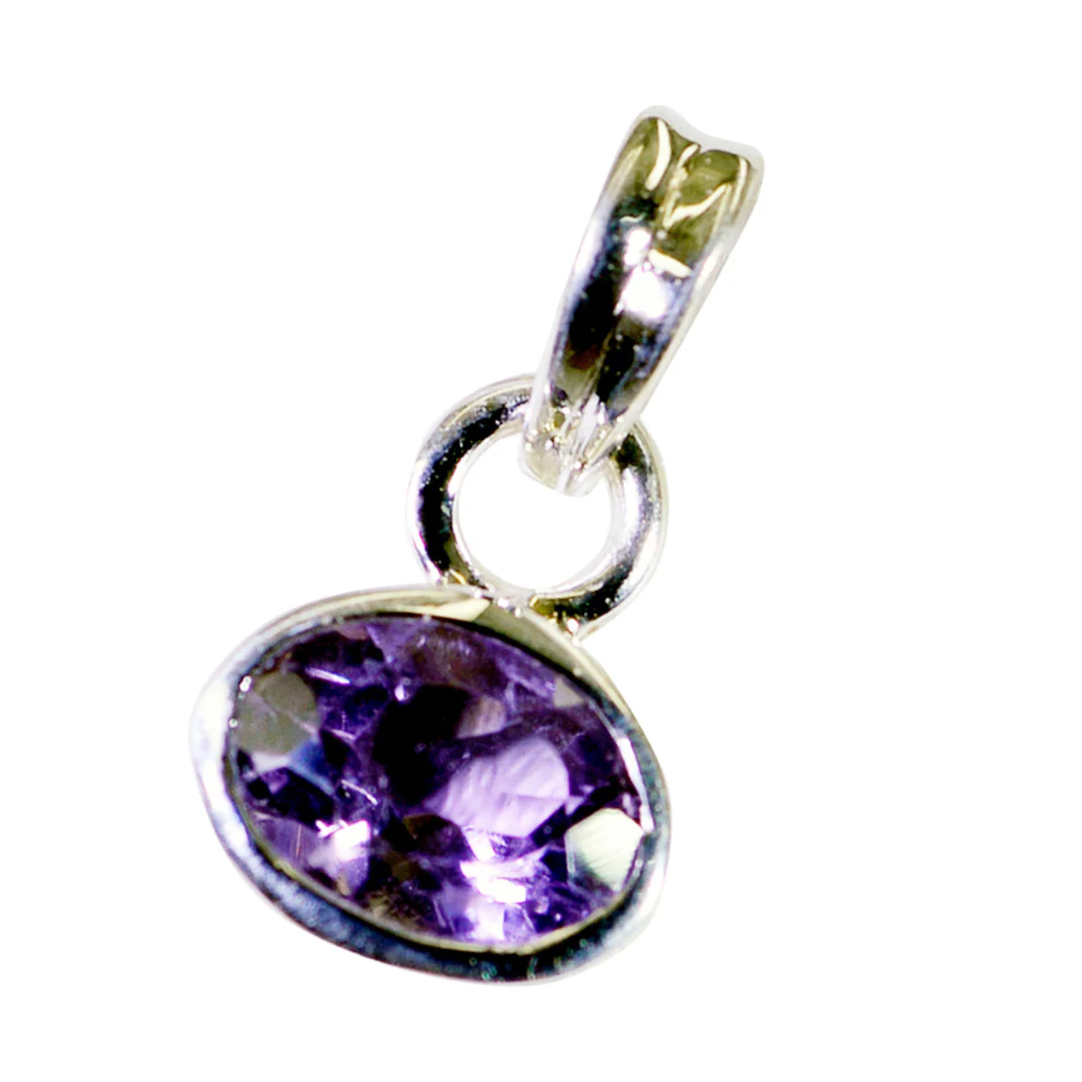 Amethyst Minimalist Korean 925 Silver Solitaire Seo-yeon Modern Purple Pendant Jewelry - Image 3