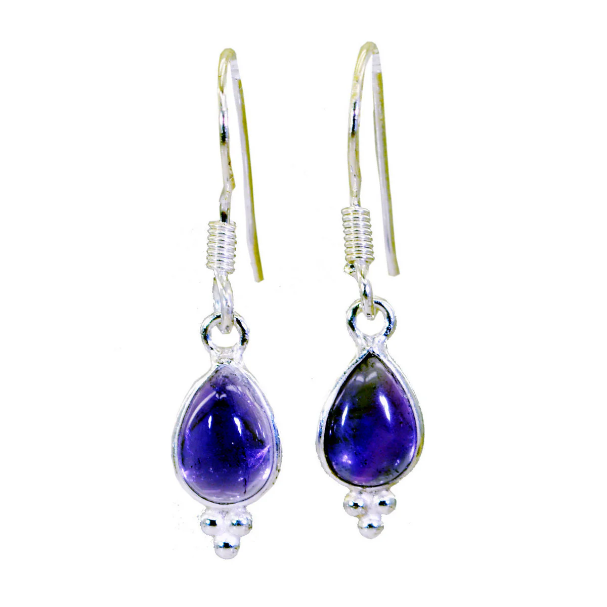 Amethyst Moroccan Gabriela multiple Dangle Purple Sterling Silver Earring - Image 2