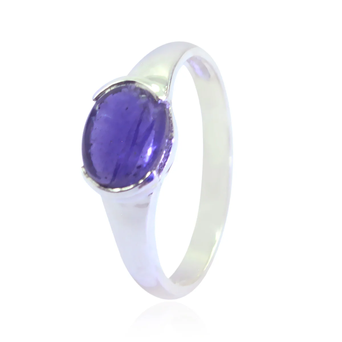 Amethyst Solitaire American Sterling Silver Purple Gemstone Delicate Sophisticated Ring Jewellery - Image 3