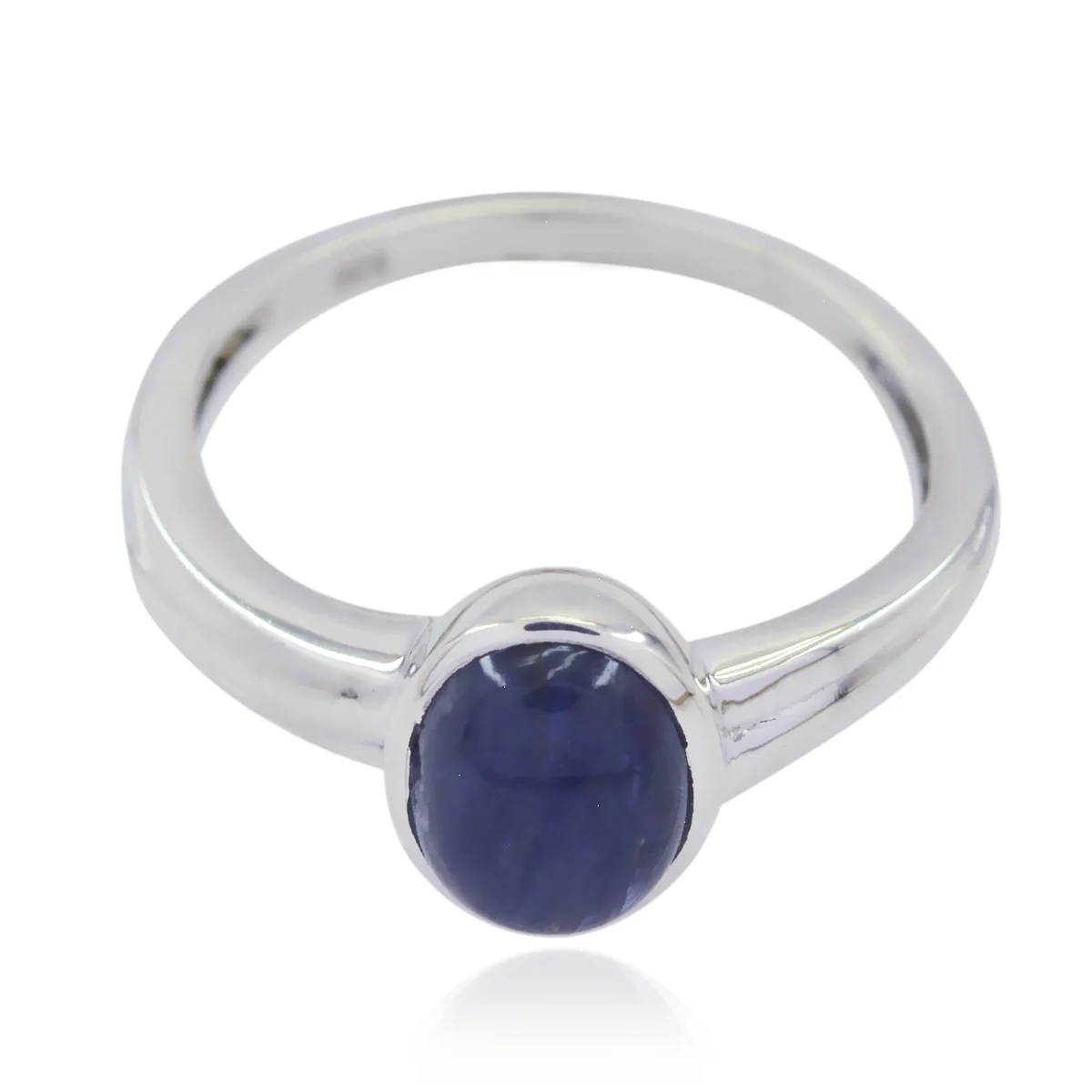 Amethyst Solitaire Egyptian 925 Silver Purple Gemstones Slim Boho Ring Jewellery
