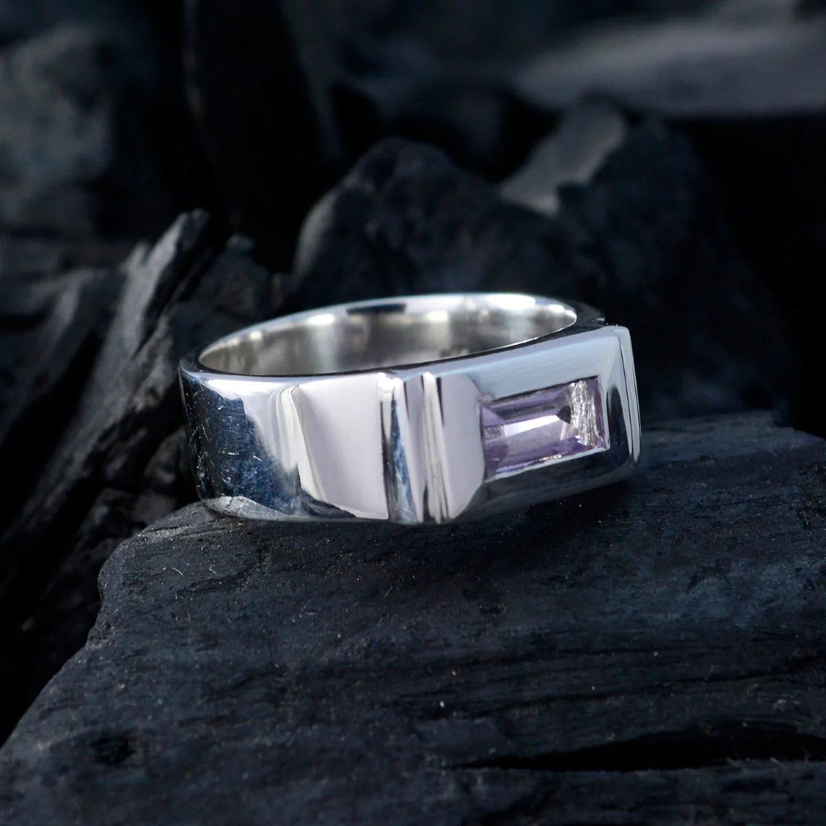 Amethyst Solitaire Spanish 925 Silver Purple Gemstone Statement Victorian Ring Jewellery - Image 5