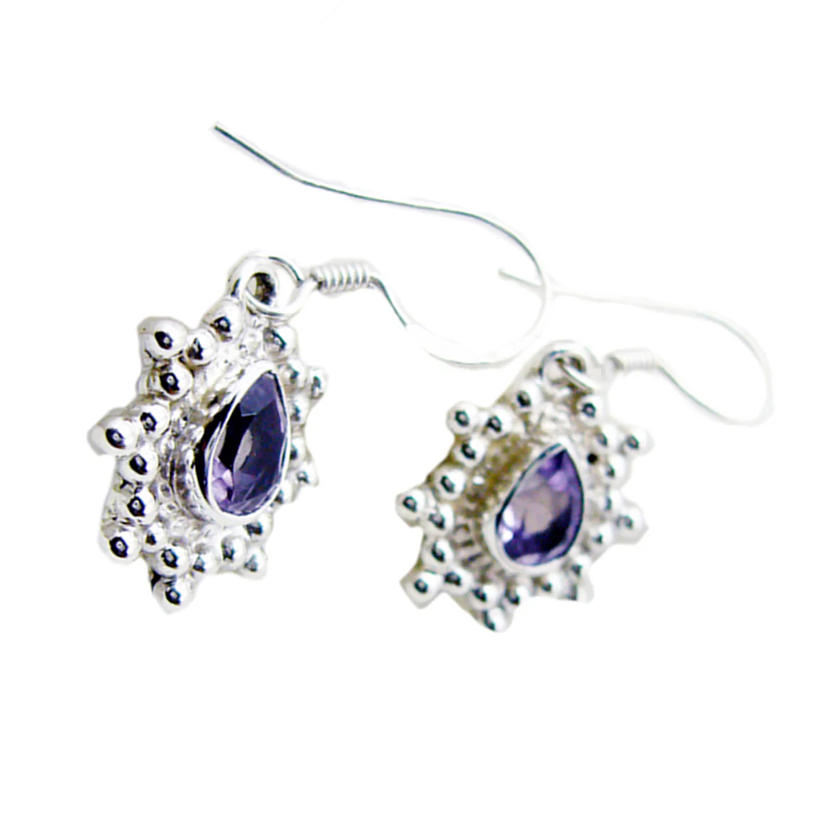 Amethyst Spanish Camilla multiple Dangle Purple 92.5 Silver Earring - Image 2