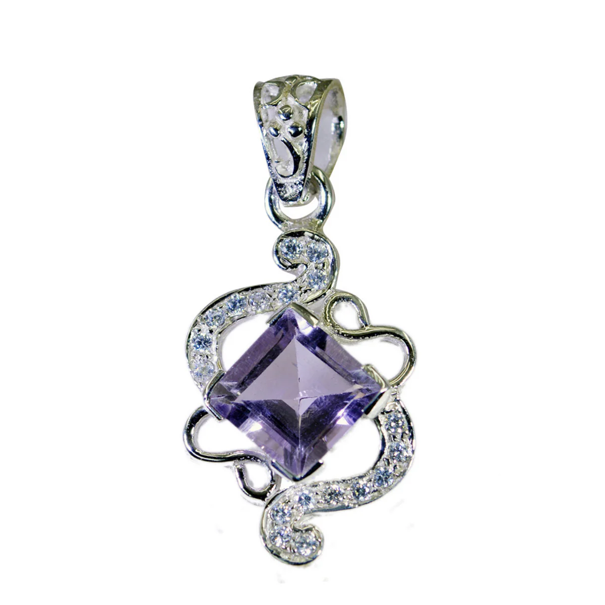 Amethyst Tiny African Sterling Silver multiple Alina Sophisticated Purple Pendant Jewellery