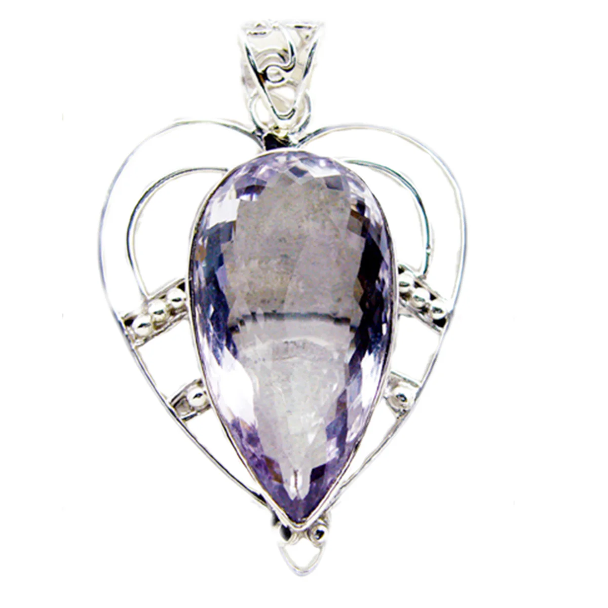 Amethyst Versatile Russian 92.5 Silver Solitaire Lucy Rope-Wire Purple Pendant Jewellery