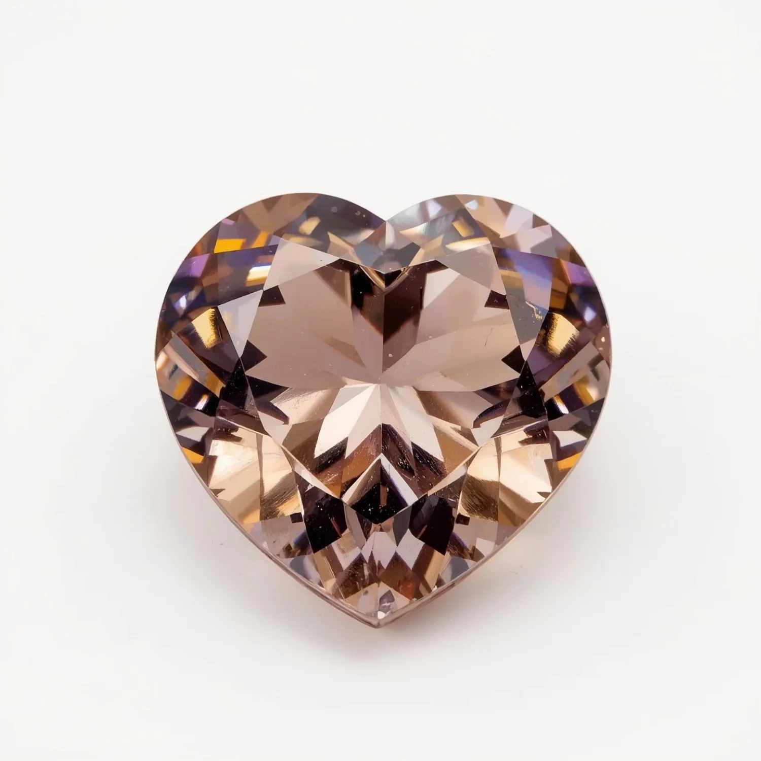 Ametrine 1PC Chunky 13x13 MM Heart Faceted Multicolor Natural Semi Precious Gems - Image 2