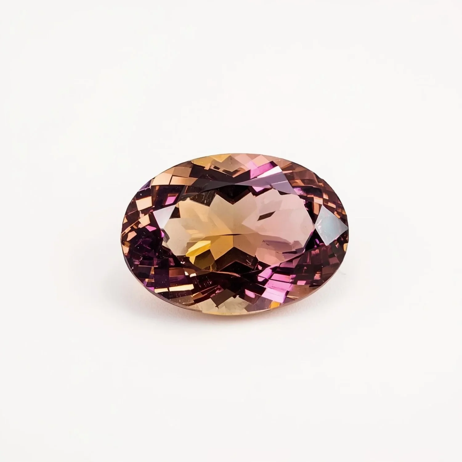 Ametrine 1PC Chunky 15x20 MM Oval Faceted Multicolor Brilliant Semi Precious Loose Gems - Image 2