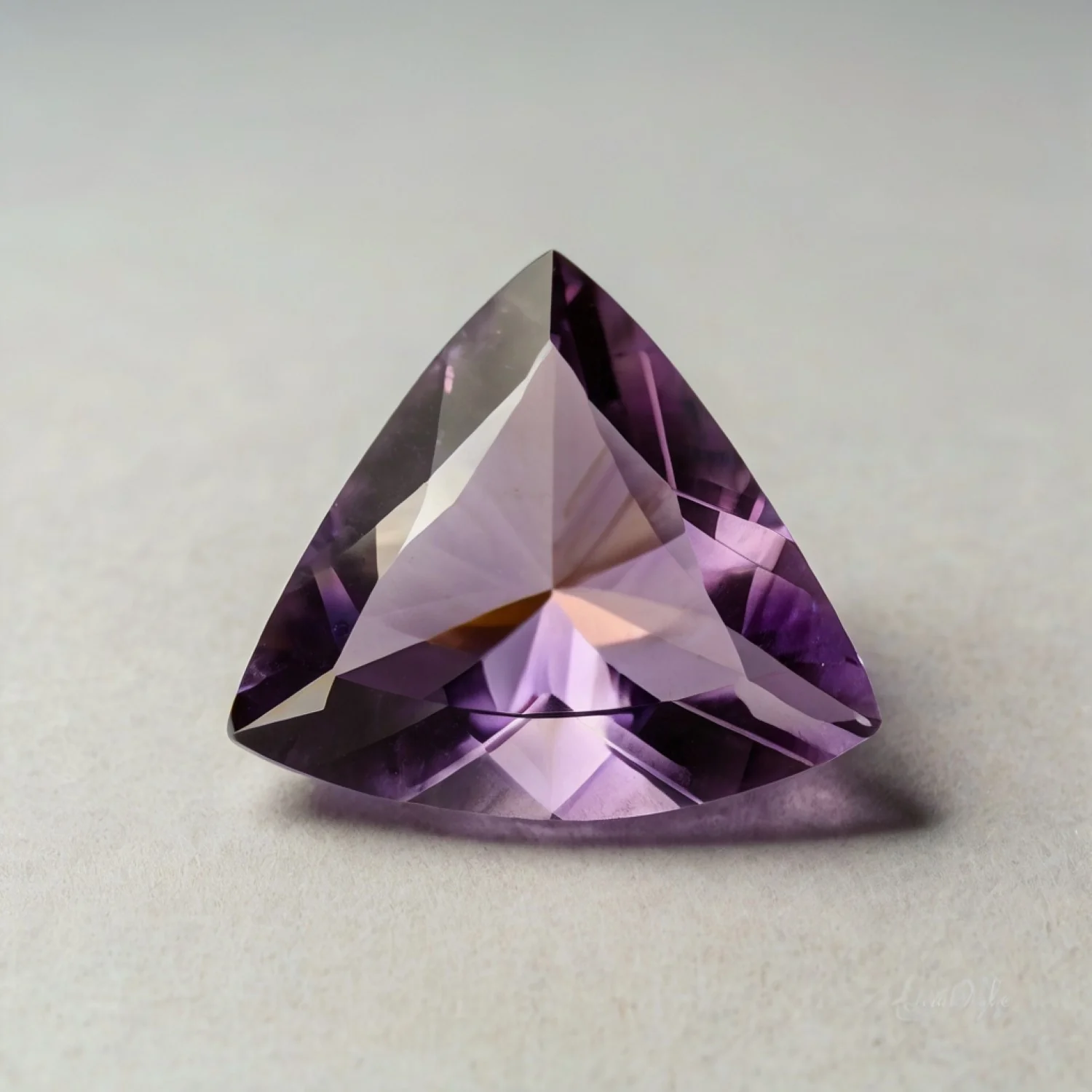 Ametrine 1PC Medium 9x9 MM Triangle Faceted Multicolor Lustrous Semi Precious Gems