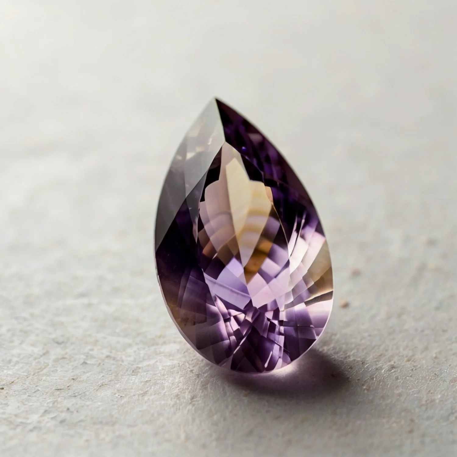 Ametrine 1PC Tiny 5x7 MM Pear Faceted Multicolor Pure Semi Precious Loose Gemstones - Image 2