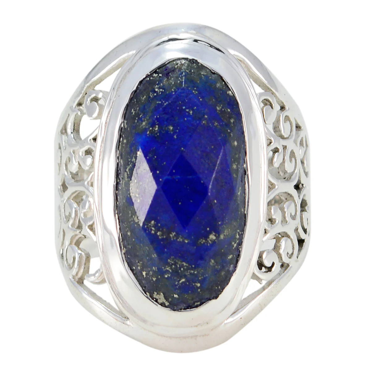 Aqua Chalcedony Solitaire Middle Eastern 92.5 Silver Green Gemstone Mid-weight Filigree Ring Jewelry - Image 3