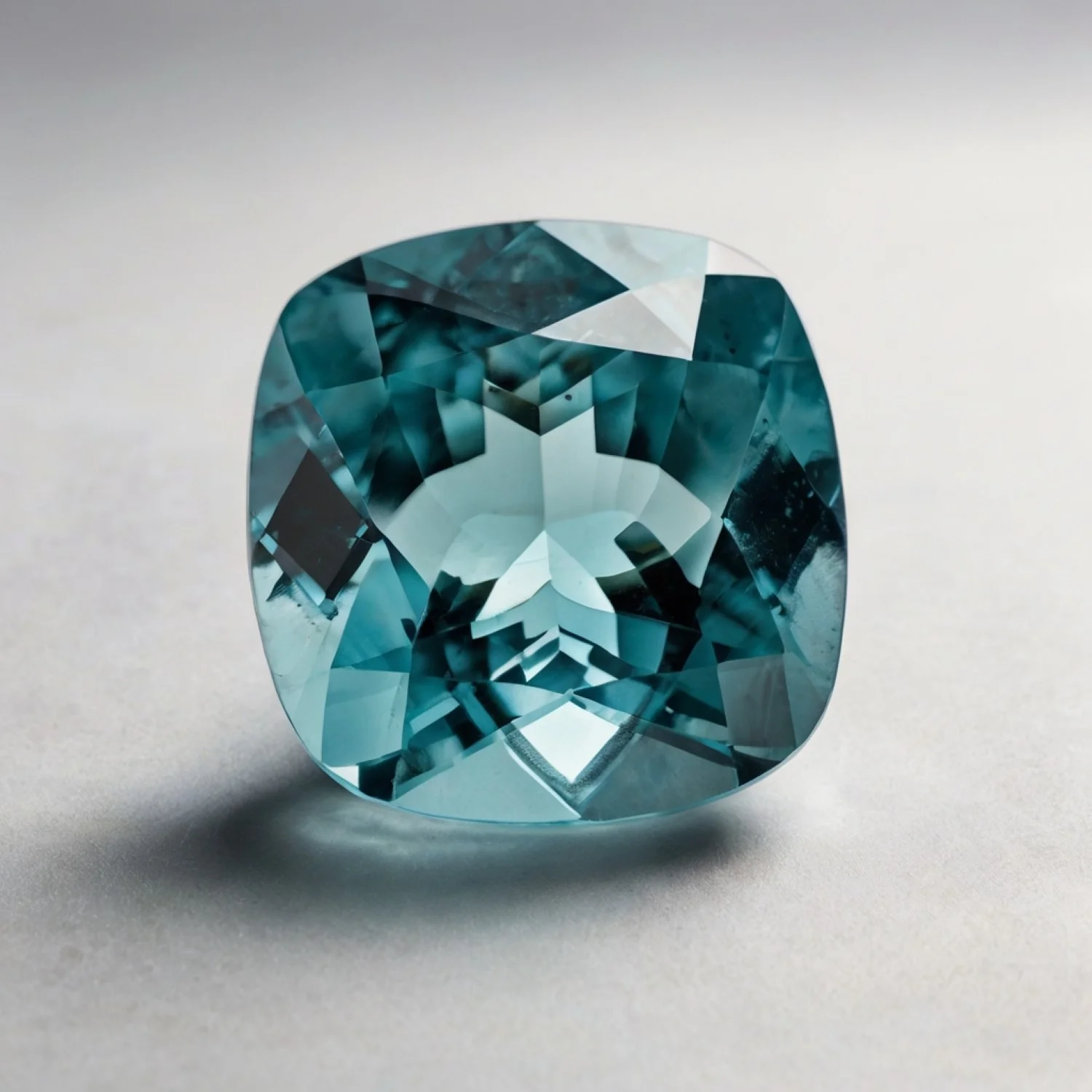 Aquamarine 10PC Tiny 4x4 MM Cushion Faceted Blue Brilliant Semi Precious Loose Gems - Image 2