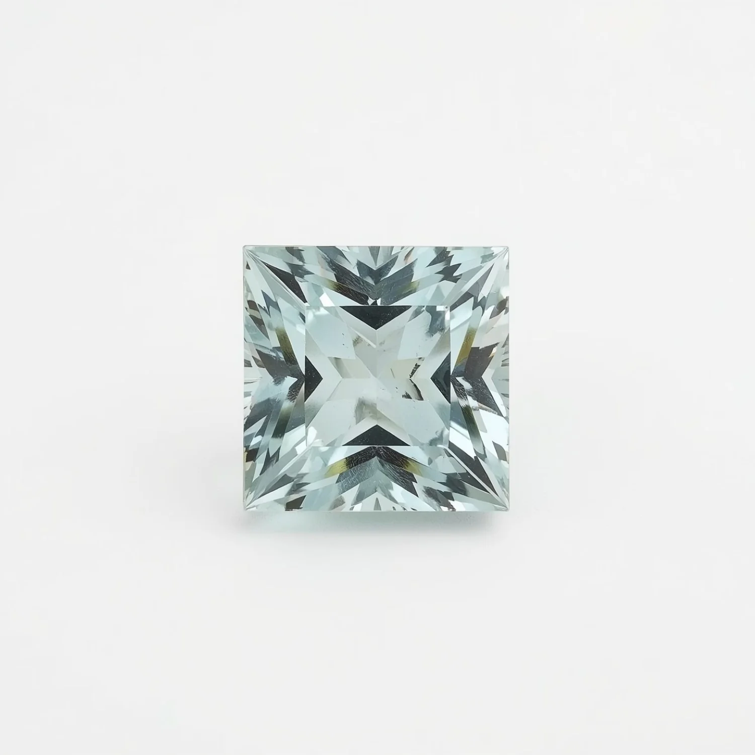 Aquamarine 10PC Tiny 4x4 MM Square Faceted Blue Brilliant Semi Precious Loose Gems - Image 2