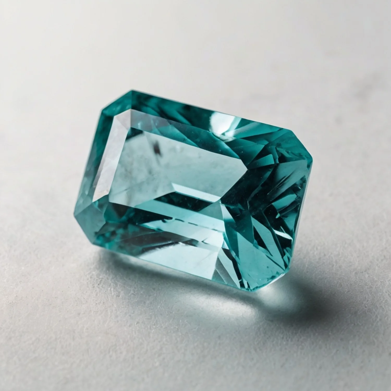 Aquamarine 1PC Chunky 13x18 MM Emerald Faceted Blue Shine Semi Precious Loose Gemstones - Image 2