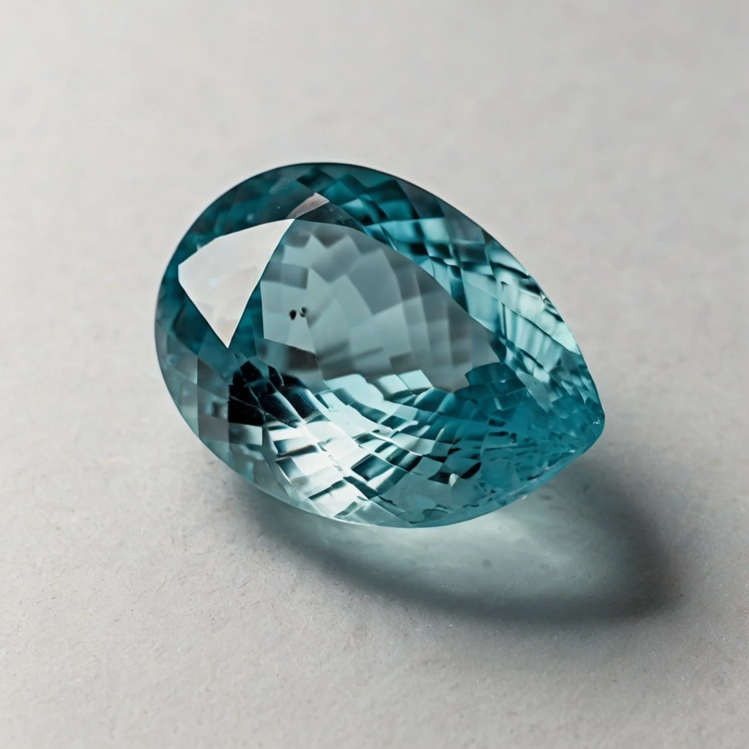 Aquamarine 1PC Large 8x12 MM Pear Faceted Blue Shine Semi Precious Loose Gems - Image 2