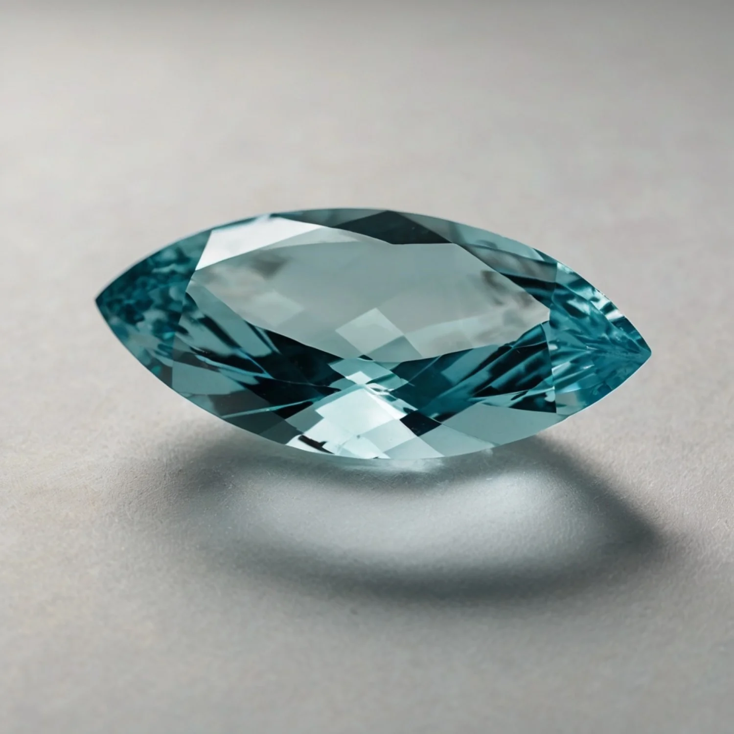 Aquamarine 1PC Large 8x16 MM Marquise Faceted Blue Luster Semi Precious Loose Gemstones - Image 2